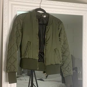 Olive Green Bomber Jacket